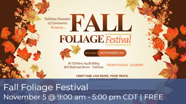 Talihina Chamber of Commerce/Visitor Center is Proud to Host the 34th Annual Fall Foliage Festival