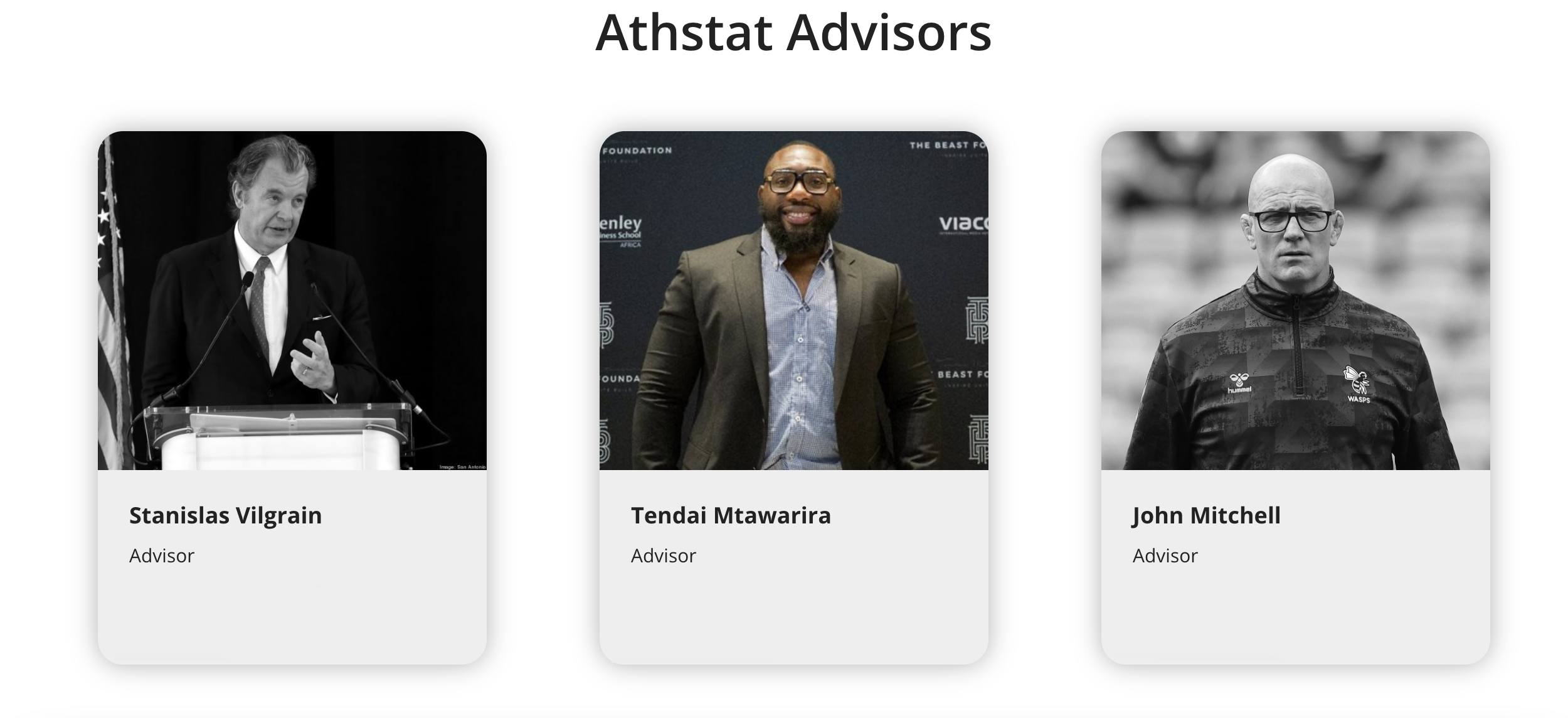 Athstat Names Company Advisors – Mtawarira, Mitchell, Vilgrain