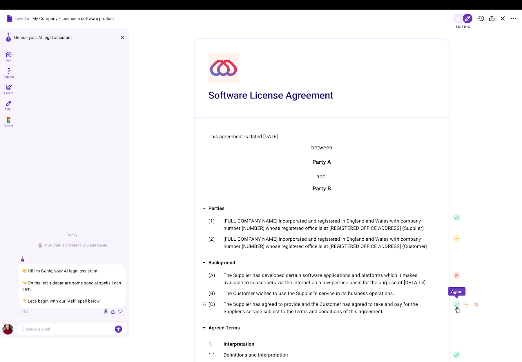 Genie AI Enables Faster Negotiation Feature to AI Legal Assistant