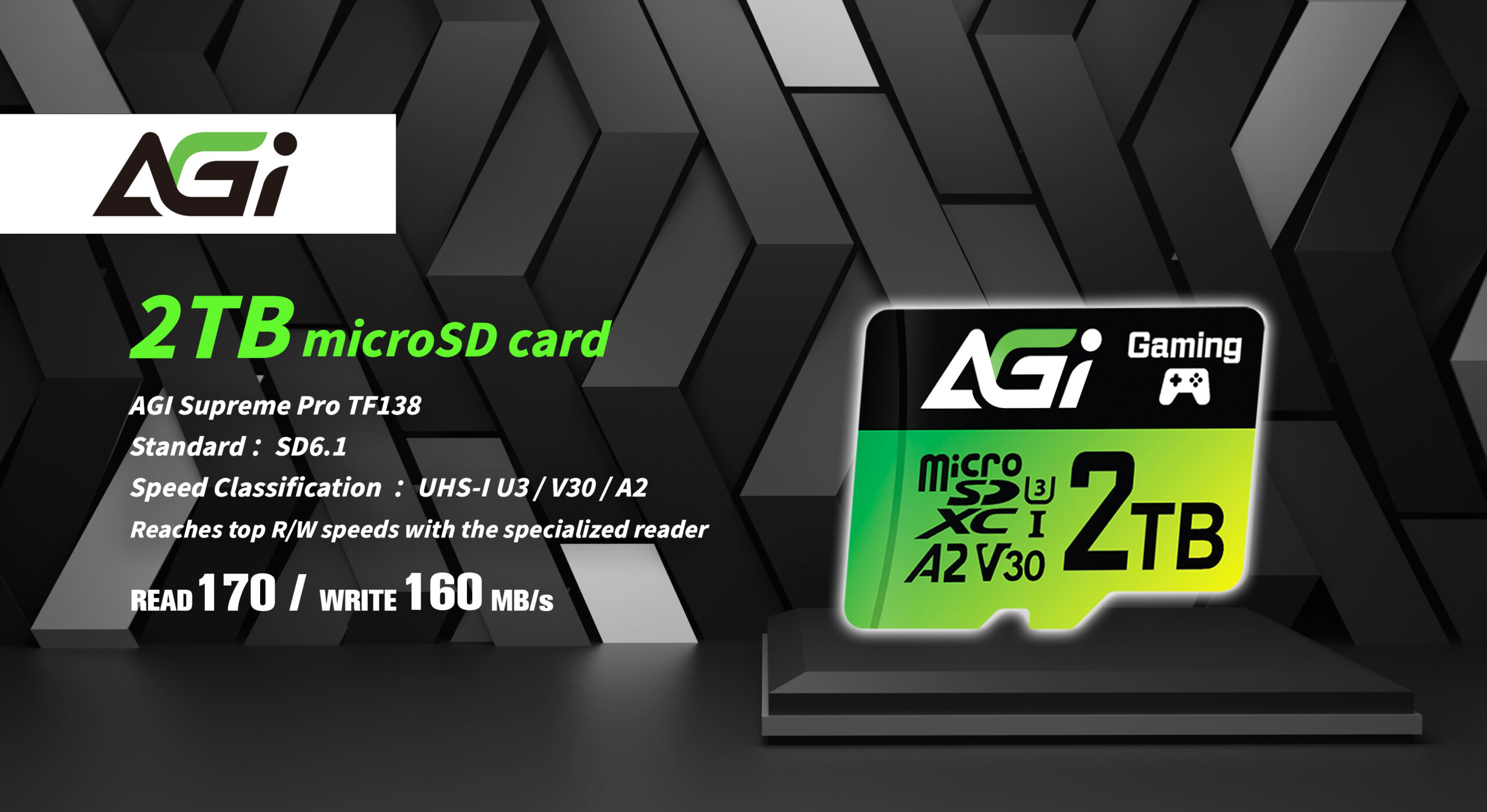 AGI Technology once again spearheads innovation with the global debut of the first-ever 2TB microSD memory card