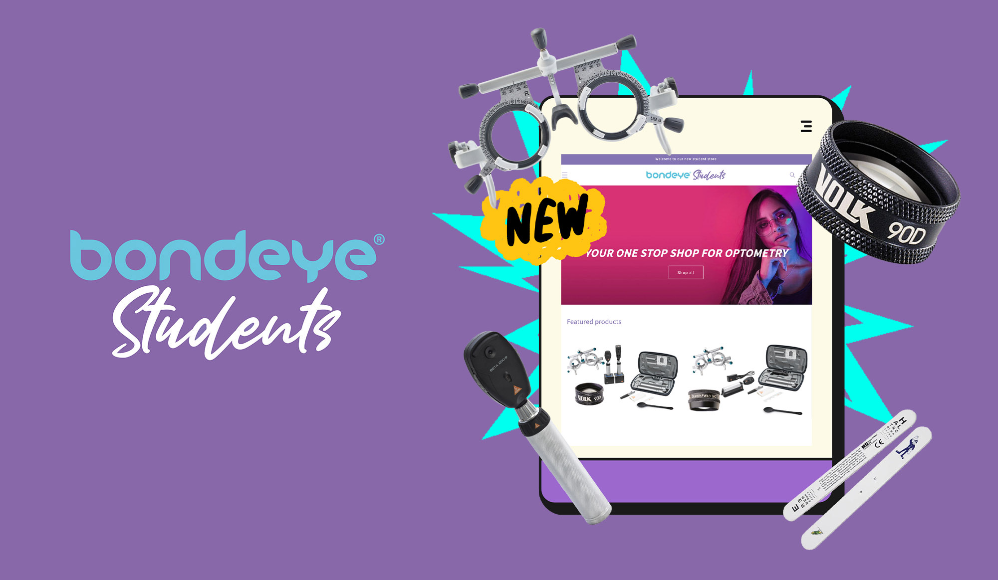 Bondeye to exhibit new range of student optometry equipment at 100% Optical