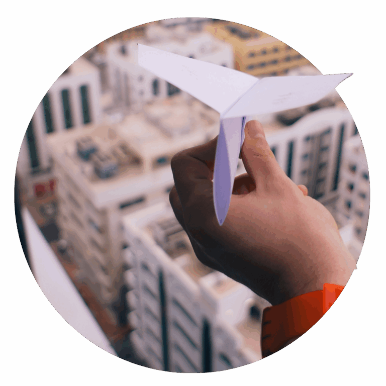 Press Release Distribution Bubble - A paper aeroplane looking out the window.